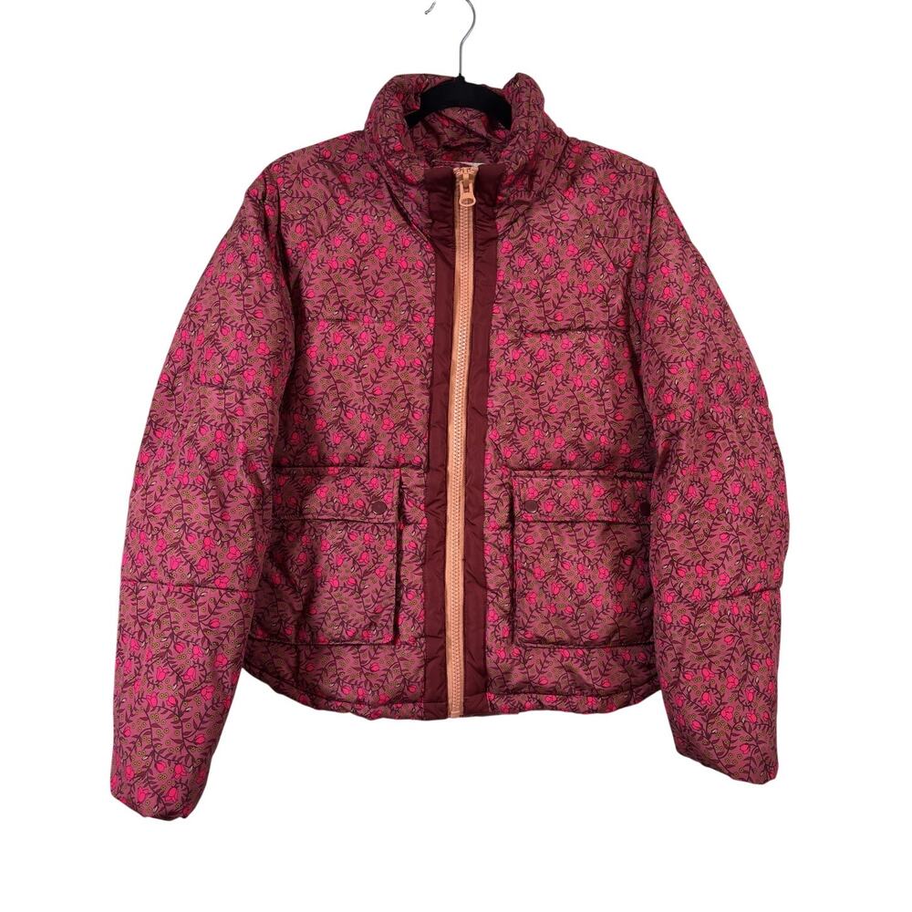 NÜMPH Anthropologie Jacket Womens Small Pink Lillie Puffer Full Zip Quilted